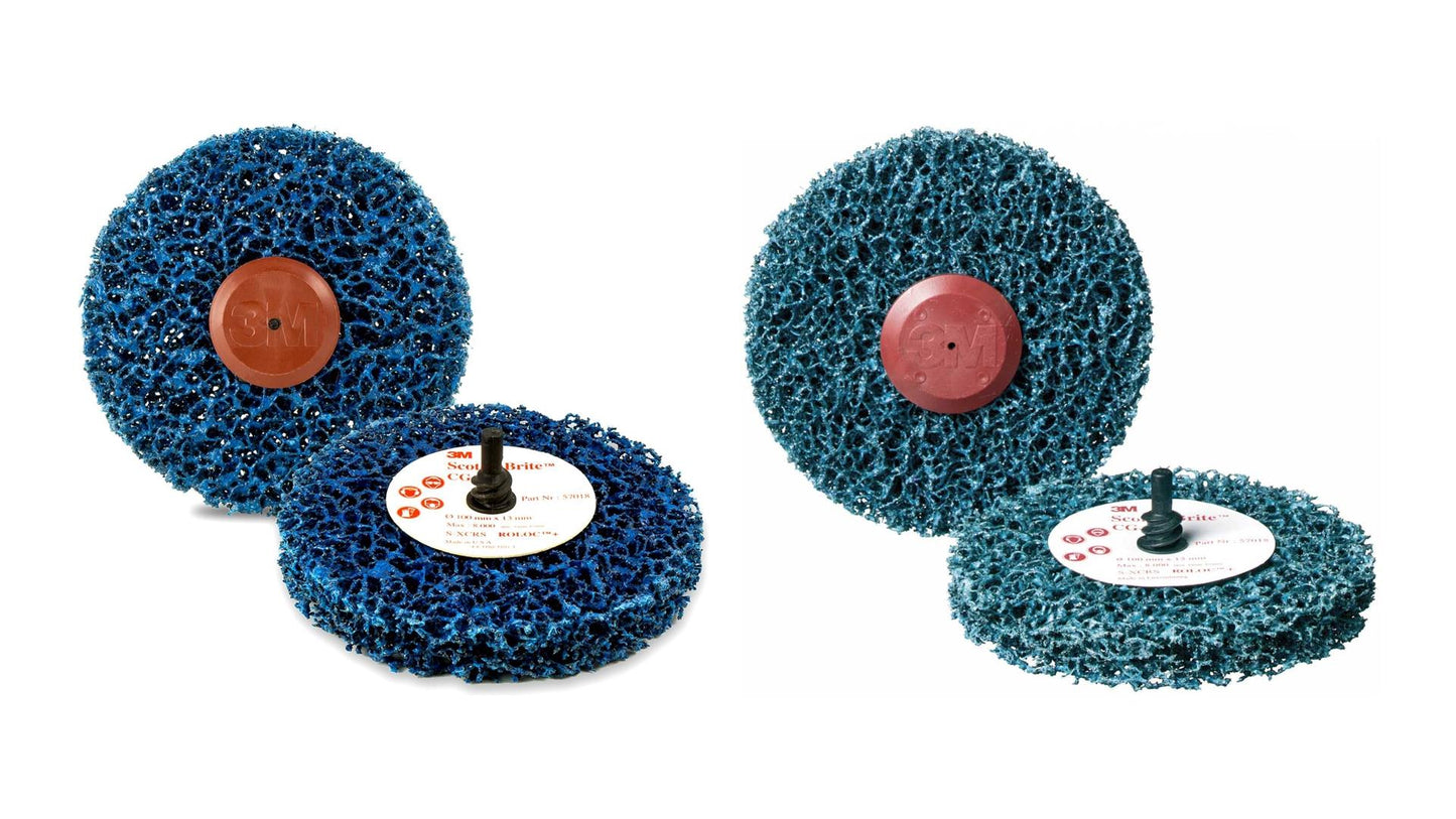 3M Scotch-Brite Grobreinigungsscheibe GP blau soft 100mm oder 150mm mit Roloc