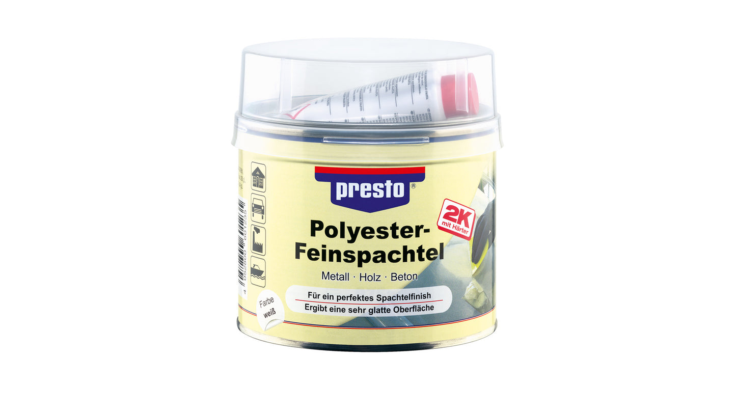 presto Polyester Feinspachtel styrolreduziert (250g, 500g, 1000g)