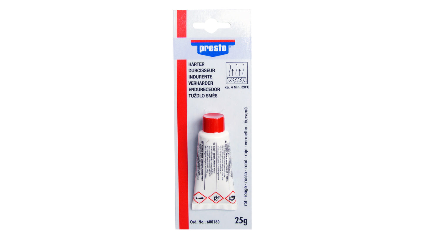 presto Härter rot geblendet für Spachtel (25g oder 50g)