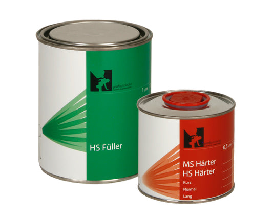 1,25l Komplettpaket profiautolacke - 4:1 HS Füller (1l Füller, 0,25l Härter)