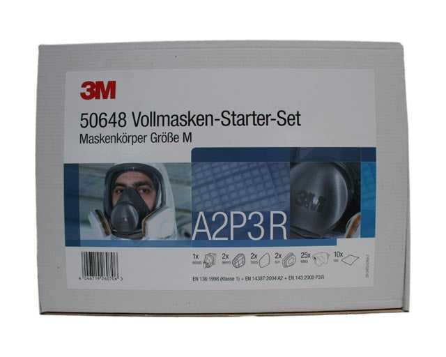 3M Vollmasken-Set 6000 Serie A2P3 R Filter (Größe M oder L, 1 Stück)