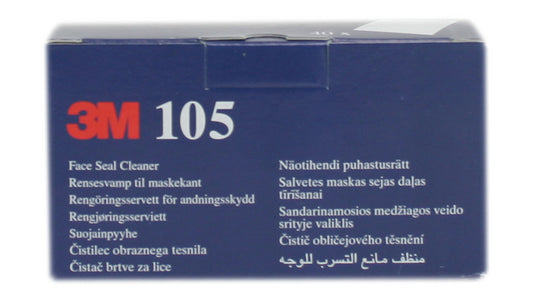 3M Reinigungstuch 105 für Gesichtsabdichtungen von Mehrweg-Atemschutzmasken (Karton 40 Stk)