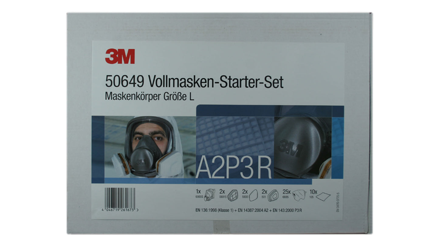 3M Vollmasken-Set 6000 Serie A2P3 R Filter (Größe M oder L, 1 Stück)