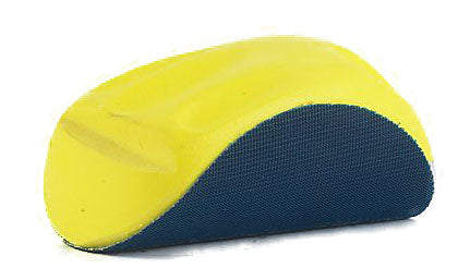 profiautolacke - Handblock Schleifklotz gelb halbrund (klett, 150mm)