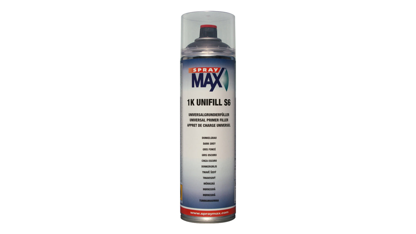 SprayMax 1K UNIFILL Dickschichtfüller Spray weiß, hellgrau, mittelgrau, dunkelgrau, schwarz (500ml)